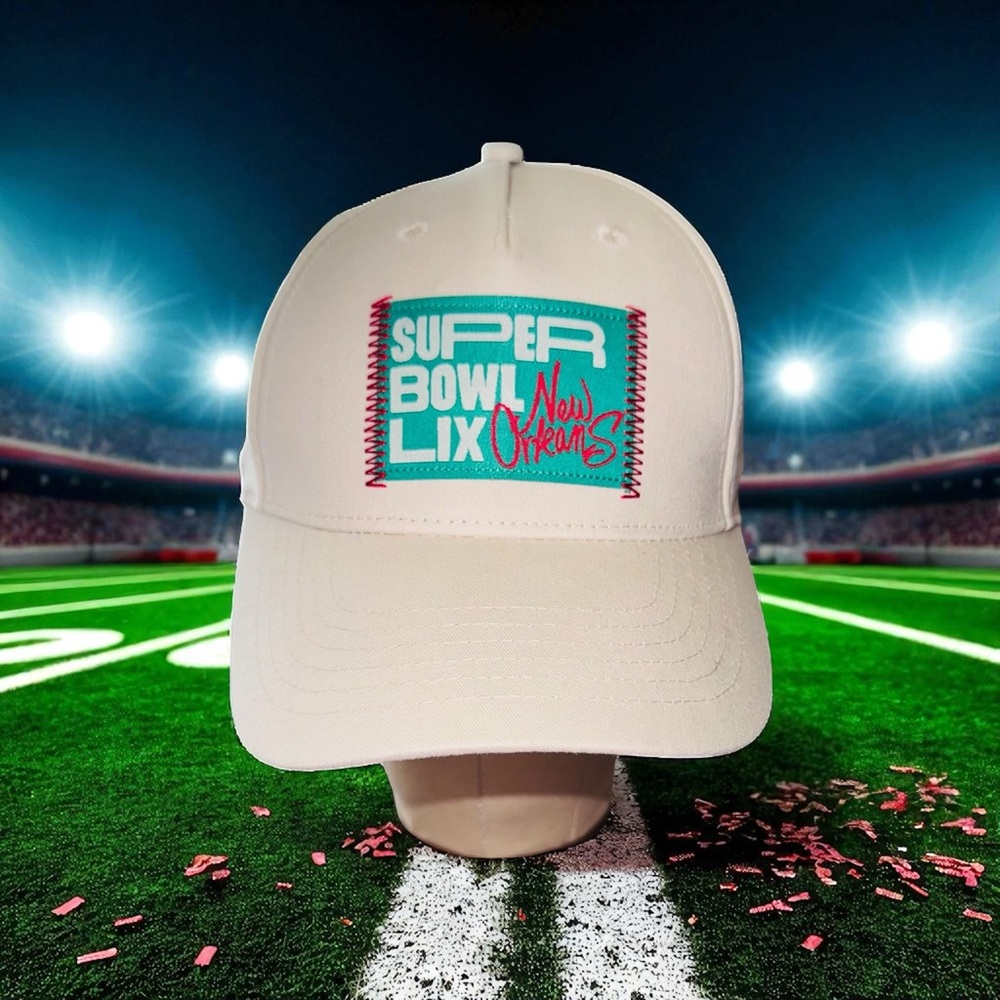 Super Bowl LIX 59 Eagles New Orleans Cream Adjustable NWOT